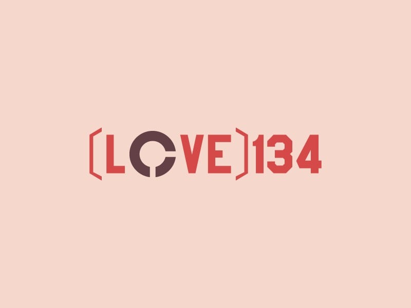 (LOVE)134 logo design